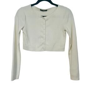 Brandy Melville long sleeve women's cropped button front cardigan sweater OS